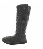 アグ オーストラリア UGG australia LATTICE CARDY ニットブーツ ロング フラット US6 グレー 3066 /YO16