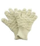 ボッテガヴェネタ BOTTEGA VENETA 手袋 ニットグローブ ウール ウェーブ柄 S アイボリー 670159 V10K0 /MI ■OS