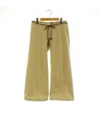 ラルフローレン RALPH LAUREN チノパンツ ワイド フェイクスエードベルト付 9 アイボリー /MY ■OS