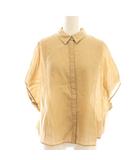 イエナ IENA 25SS リネン混 襟付きブラウス フレンチスリーブ F ベージュ /AT ■OS