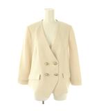 ダイアグラム グレースコンチネンタル Diagram GRACE CONTINENTAL 24AW ケープスリーブジャケット ノーカラー 36 オフホワイト /HK ■OS