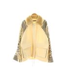 ミュラー オブ ヨシオクボ muller of yoshiokubo フリンジ切替ジャケット2WAYジャケット ブルゾン アイボリー ブラック /ES ■OS