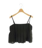 セオリー Theory 25SS SOFT LAWN HI LOW PLT CAMI キャミソール S ブラック /DO ■OS