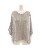 エブール ebure 24SS ギマテープミックスパターン ニットトップス プルオーバー グレー /DF ■OS