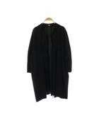 ミューズ ドゥーズィエム クラス MUSE de Deuxieme Classe トリアセジョーゼット ノーカラーコート ブラック /DF ■OS