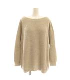 ミューズ ドゥーズィエム クラス MUSE de Deuxieme Classe Lily Linen アゼ プルオーバー ニット セーター シルク混 ベージュ /CX ■OS