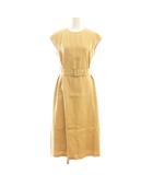 シクラス CYCLAS ベルト付き ノースリーブワンピース ロング 34 ベージュ /DF ■OS ■SH