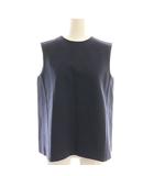 ドゥロワー Drawer スリット ノースリーブ プルオーバー カットソー 1 ネイビー /DF ■OS ■SH