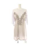 アメリヴィンテージ Ameri VINTAGE 25SS MEDI SATIN DOCKING TUNIC TEE Tシャツ カットソー F ホワイト グレージュ /DO ■OS