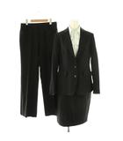パーソンズ PERSON'S セットアップ ジャケット スカート パンツ フリルシャツ スーツ4点セット 11 13 ブラック /HK ■OS