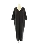 アイシービー iCB Vertical ニット ワンピース ロング 五分袖 M チャコールグレー /HK ■OS