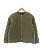 タイオン TAION ×UNFILOキルティングブルゾン ダウン ジャケット ノーカラー M カーキ /HK ■OS