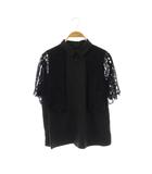 ヴゼット VOUSETES レースケープブラウス 半袖 38 ブラック /HK ■OS ■SH