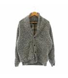 ボアジャケット アウター L グレー ダークグリーン ショールカラー メッシュ裏地 /CX ■OS