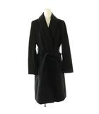 ユナイテッドアローズ UNITED ARROWS アンゴラショールカラーラップコート アウター 36 ブラック /CX ■OS