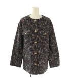 スピック&スパン Spick&Span ツィードノーカラージャケット F ダークネイビー マルチカラー /ES ■OS