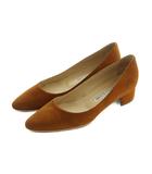 マノロブラニク MANOLO BLAHNIK パンプス チャンキーヒール スエード 23.5cm ブラウン /MI ■OS ■SH