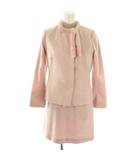 ポールカ PAULE KA ジャケット ニットワンピース セットアップ リブ 38 ピンク /CX ■OS