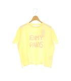 エイミーイストワール eimy istoire 25AW ペンキ風ロゴEIMY PARIS Tシャツ カットソー 半袖 F 黄 イエロー /AT ■OS