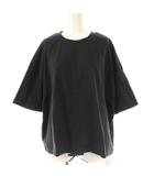 ジャーナルスタンダード レリューム JOURNAL STANDARD relume 25SS ギャザーヘムショートスリーブTシャツ カットソー 五分袖 F ブラック /HK ■OS