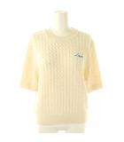 ザラ ZARA キッズ 刺繍 半袖 ケーブルニット セーター プルオーバー 164cm アイボリー /CX ■OS