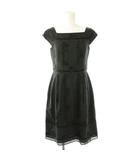 トッカ TOCCA LAVIEN ROSE ドレス ワンピース 膝丈 ノースリーブ 00 黒 ブラック /AT ■OS