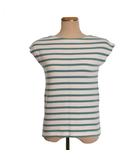 イエナ IENA カットソー フレンチスリーブ ボーダー 白 ホワイト 緑 グリーン