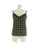 スライ SLY 25SS LACE DOCKING キャミソール チェック F ブラック /MY ■OS