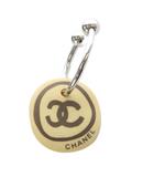 シャネル CHANEL ヴィンテージ クラフトデザイン ココマーク キーリング キーホルダー アイボリー /YO27 ■OH
