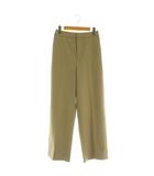 エムプルミエ ブラック M-Premier BLACK セラミカヴィスセンタープレスパンツ ワイド ハイウエスト ストレッチ 36 ベージュ /MY ■OS