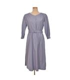 ナチュラルビューティーベーシック NATURAL BEAUTY BASIC ベルテッド シャツ ワンピース M 水色 ■FY