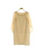 グレースクラス GRACE Class レースケープワンピース ミニ ノースリーブ 36 ベージュ /MY ■OS