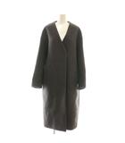 イエナ IENA MANTECO ノーカラーコート アウター 36 チャコールグレー 総裏地 /CX ■OS