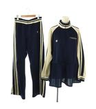  エッセンシャル ESSENTIAL ダブルスタンダードクロージング 24AW ウエストギャザート セットアップ ジャージ ジャケット パンツ F 38 ネイビー オフホワイト /ES ■OS
