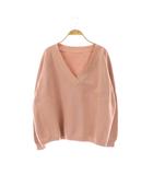 ドゥーズィエムクラス DEUXIEME CLASSE ミドルゲージニット セーター Vネック ピンク /DF ■OS