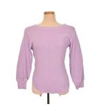  ジェーンスミス JANE SMITH BACK BOW THERMAL TOPS 変形 トップスカットソー ONE 紫 ■FY