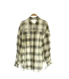 グリーンレーベルリラクシング ユナイテッドアローズ green label relaxing シアー チェック シャツ 長袖 F ブラウン カーキ /MY ■OS