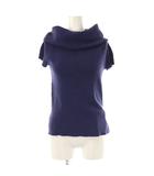 アルページュ ストーリー Arpege story 24SS 大人のオフショルニット セーター 半袖 リネン混 2 ネイビー /ES ■OS