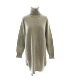 メゾンマルジェラ 4 Maison Margiela 4 エルボーパッチウールタートルネックニットワンピース ミニ 長袖 S グレー /AT ■OS
