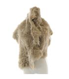 カールドノヒュー KARL DONOGHUE ムートン ショール ストール 茶色 ブラウン /SR