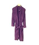 ベアフットドリームス BAREFOOT DREAMS ボア ガウンコート ベルテッド ロング 1 パープル ■FY