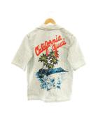 グッチ GUCCI GG 刺繡 半袖 デニムシャツ 38 ライトブルー マルチカラー California gucci 693140 /CX ■OS