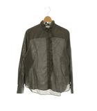 イエナ IENA 24AW スタンドフリル ブラウス シャツ グレー /DF ■OS