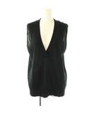 ミューズ ドゥーズィエム クラス MUSE de Deuxieme Classe 25AW shake code Vネック ベスト ニット ブラック /HK ■OS