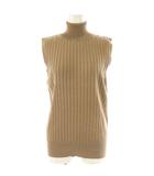 ドゥーズィエムクラス DEUXIEME CLASSE beauty タートル ノースリーブ トップス リブニット 茶 ブラウン /AB ■OS