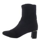  メルモ MELMO ソックスブーツ ショート ハイヒール L 黒 ブラック /SR