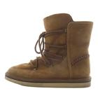 アグ オーストラリア UGG australia レザー ミドルカット レースアップムートンブーツ 24cm 茶色 ブラウン 1007710 /SR