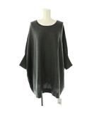 プラステ PLST ワイド ニット セーター 五分袖 M チャコールグレー /ES ■OS