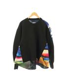 メゾンマルジェラ Maison Margiela オーバーサイズ スウェットシャツ トレーナー プルオーバー XS ブラック マルチカラー S29GU0030 /CX ■OS