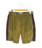 エムエスジーエム MSGM サイドラインショートパンツ ハーフパンツ 46 カーキ ベージュ マルチカラー /ES ■OS ■SH